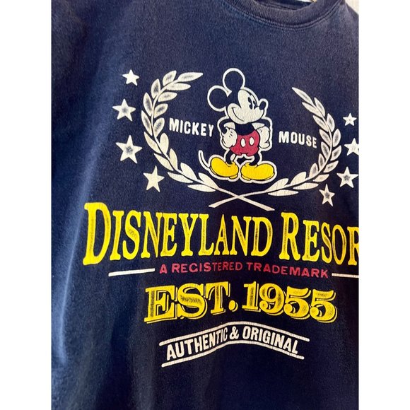 Disneyland Resort Mickey Mouse T-Shirt Crew Neck Short Sleeve Blue Graphic Med - Picture 8 of 13